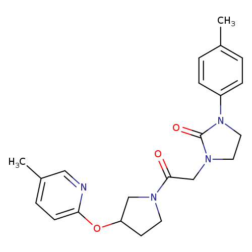 1-(4-methylphenyl)-3-(2-{3-[(5-methylpyridin-2-yl)oxy]pyrrolidin-1-yl}-2-oxoethyl)imidazolidin-2-one