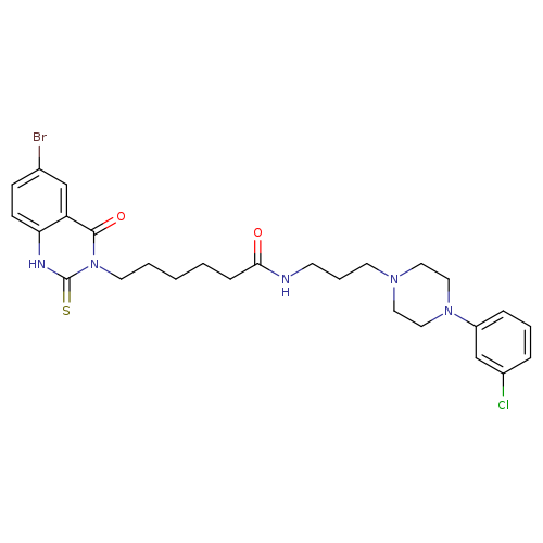 6-(6-bromo-4-oxo-2-sulfanylidene-1,2,3,4-tetrahydroquinazolin-3-yl)-N-{3-[4-(3-chlorophenyl)piperazin-1-yl]propyl}hexanamide