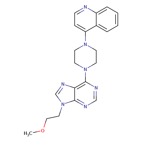 4-{4-[9-(2-methoxyethyl)-9H-purin-6-yl]piperazin-1-yl}quinoline