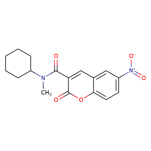 N-cyclohexyl-N-methyl-6-nitro-2-oxo-2H-chromene-3-carboxamide