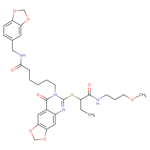 N-[(2H-1,3-benzodioxol-5-yl)methyl]-6-[6-({1-[(3-methoxypropyl)carbamoyl]propyl}sulfanyl)-8-oxo-2H,7H,8H-[1,3]dioxolo[4,5-g]quinazolin-7-yl]hexanamide