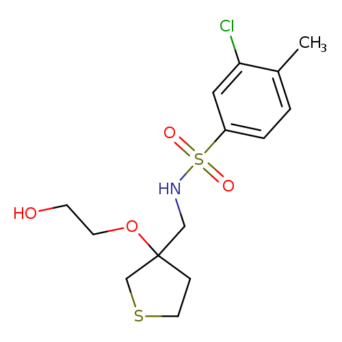 3-chloro-N-{[3-(2-hydroxyethoxy)thiolan-3-yl]methyl}-4-methylbenzene-1-sulfonamide