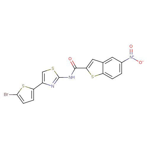 N-[4-(5-bromothiophen-2-yl)-1,3-thiazol-2-yl]-5-nitro-1-benzothiophene-2-carboxamide
