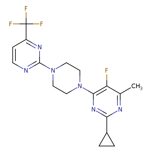 2-cyclopropyl-5-fluoro-4-methyl-6-{4-[4-(trifluoromethyl)pyrimidin-2-yl]piperazin-1-yl}pyrimidine