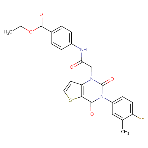 ethyl 4-{2-[3-(4-fluoro-3-methylphenyl)-2,4-dioxo-1H,2H,3H,4H-thieno[3,2-d]pyrimidin-1-yl]acetamido}benzoate