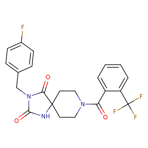 3-[(4-fluorophenyl)methyl]-8-[2-(trifluoromethyl)benzoyl]-1,3,8-triazaspiro[4.5]decane-2,4-dione