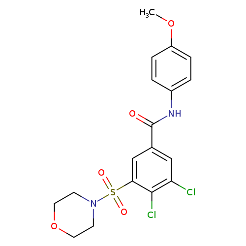 3,4-dichloro-N-(4-methoxyphenyl)-5-(4-morpholinylsulfonyl)benzamide
