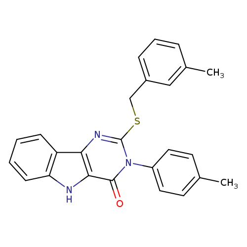 3-(4-methylphenyl)-2-{[(3-methylphenyl)methyl]sulfanyl}-3H,4H,5H-pyrimido[5,4-b]indol-4-one