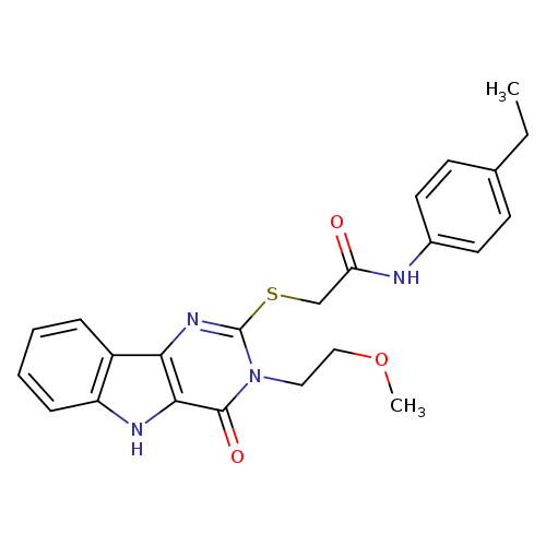 N-(4-ethylphenyl)-2-{[3-(2-methoxyethyl)-4-oxo-3H,4H,5H-pyrimido[5,4-b]indol-2-yl]sulfanyl}acetamide