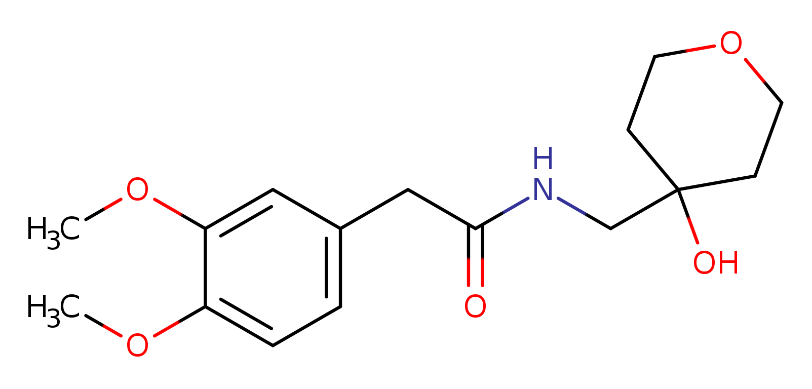 2-(3,4-dimethoxyphenyl)-N-[(4-hydroxyoxan-4-yl)methyl]acetamide
