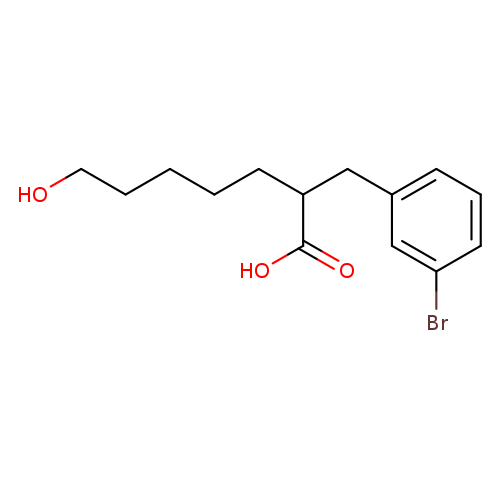 2-[(3-bromophenyl)methyl]-7-hydroxyheptanoic acid