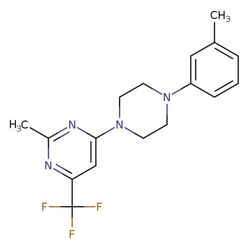 2-methyl-4-[4-(3-methylphenyl)piperazin-1-yl]-6-(trifluoromethyl)pyrimidine