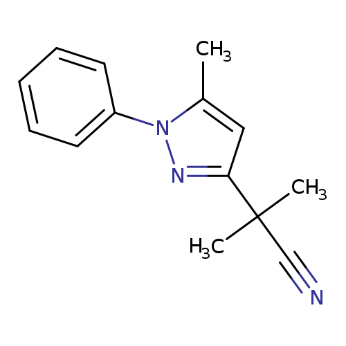 2-methyl-2-(5-methyl-1-phenyl-1H-pyrazol-3-yl)propanenitrile
