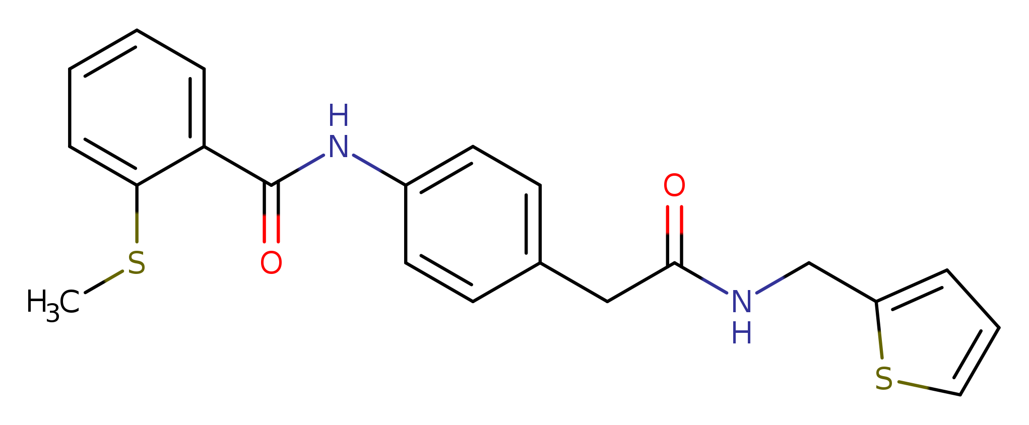 2-(methylsulfanyl)-N-[4-({[(thiophen-2-yl)methyl]carbamoyl}methyl)phenyl]benzamide