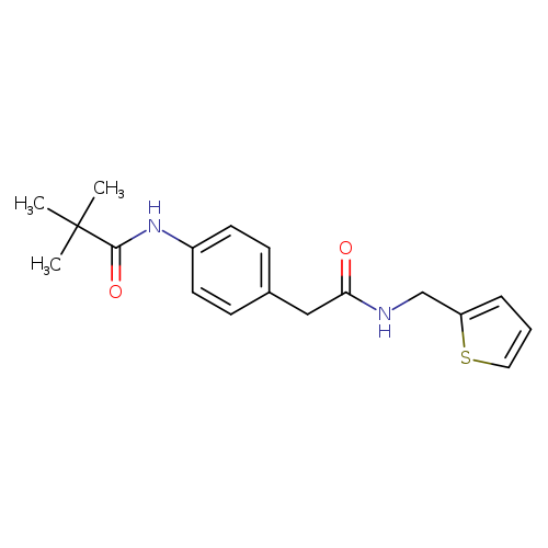2,2-dimethyl-N-[4-({[(thiophen-2-yl)methyl]carbamoyl}methyl)phenyl]propanamide