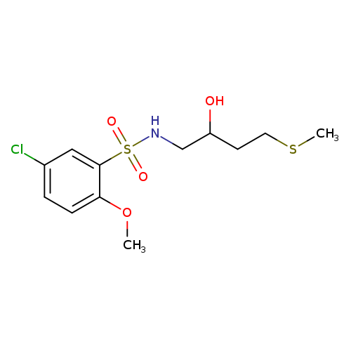5-chloro-N-[2-hydroxy-4-(methylsulfanyl)butyl]-2-methoxybenzene-1-sulfonamide