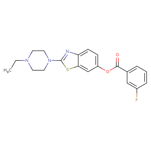 2-(4-ethylpiperazin-1-yl)-1,3-benzothiazol-6-yl 3-fluorobenzoate
