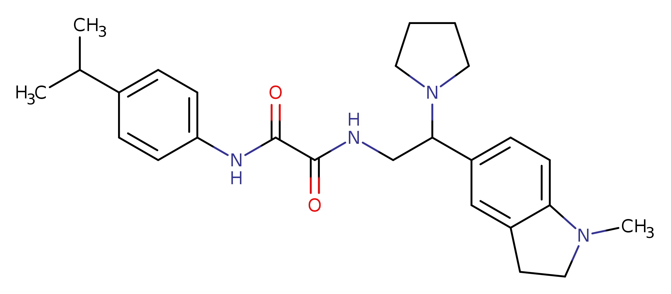N-[2-(1-methyl-2,3-dihydro-1H-indol-5-yl)-2-(pyrrolidin-1-yl)ethyl]-N'-[4-(propan-2-yl)phenyl]ethanediamide