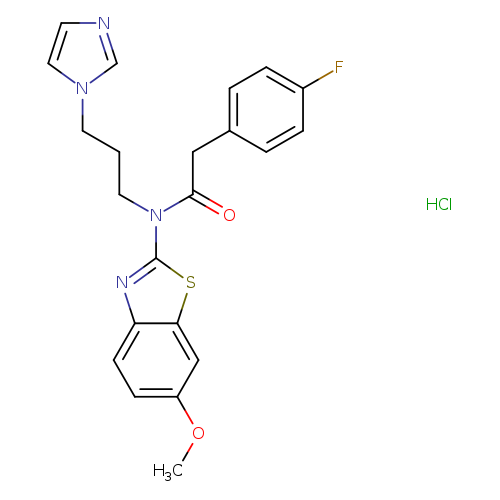 2-(4-fluorophenyl)-N-[3-(1H-imidazol-1-yl)propyl]-N-(6-methoxy-1,3-benzothiazol-2-yl)acetamide hydrochloride