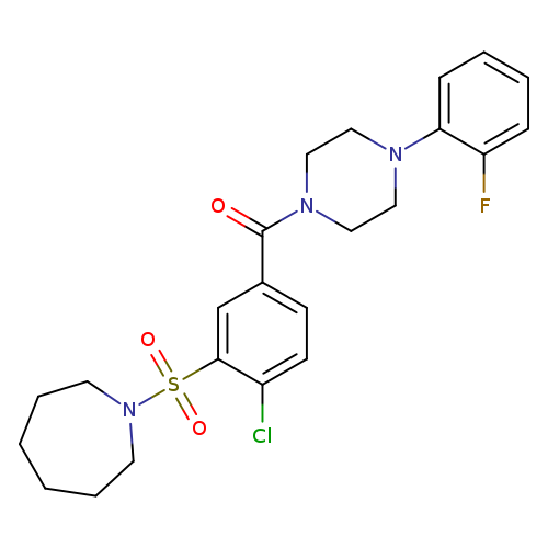 1-{2-chloro-5-[4-(2-fluorophenyl)piperazine-1-carbonyl]benzenesulfonyl}azepane