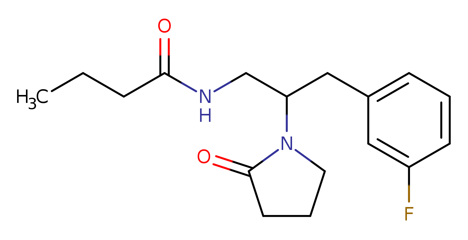 N-[3-(3-fluorophenyl)-2-(2-oxopyrrolidin-1-yl)propyl]butanamide