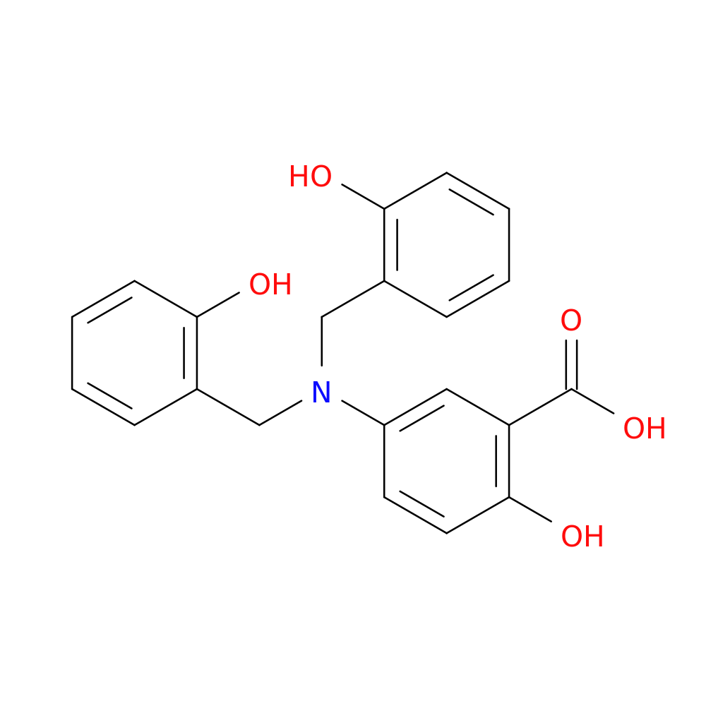 5-(Bis(2-hydroxybenzyl)amino)-2-hydroxybenzoic acid