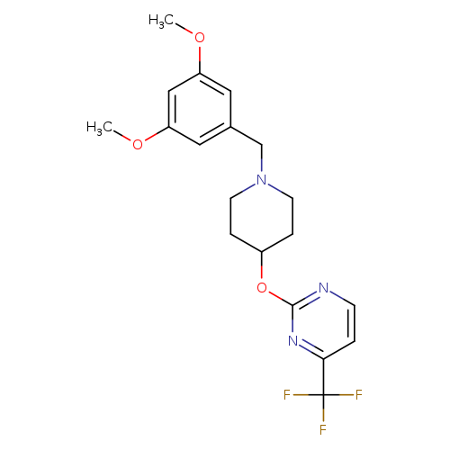 2-({1-[(3,5-dimethoxyphenyl)methyl]piperidin-4-yl}oxy)-4-(trifluoromethyl)pyrimidine