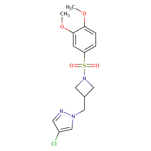 4-chloro-1-{[1-(3,4-dimethoxybenzenesulfonyl)azetidin-3-yl]methyl}-1H-pyrazole