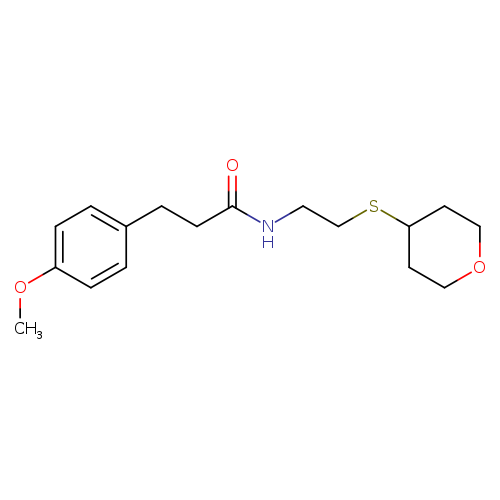 3-(4-methoxyphenyl)-N-[2-(oxan-4-ylsulfanyl)ethyl]propanamide
