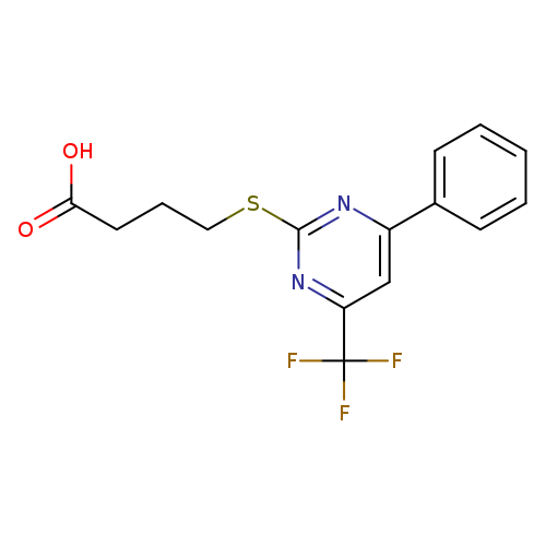 4-([4-Phenyl-6-(trifluoromethyl)pyrimidin-2-yl]thio)butanoic acid
