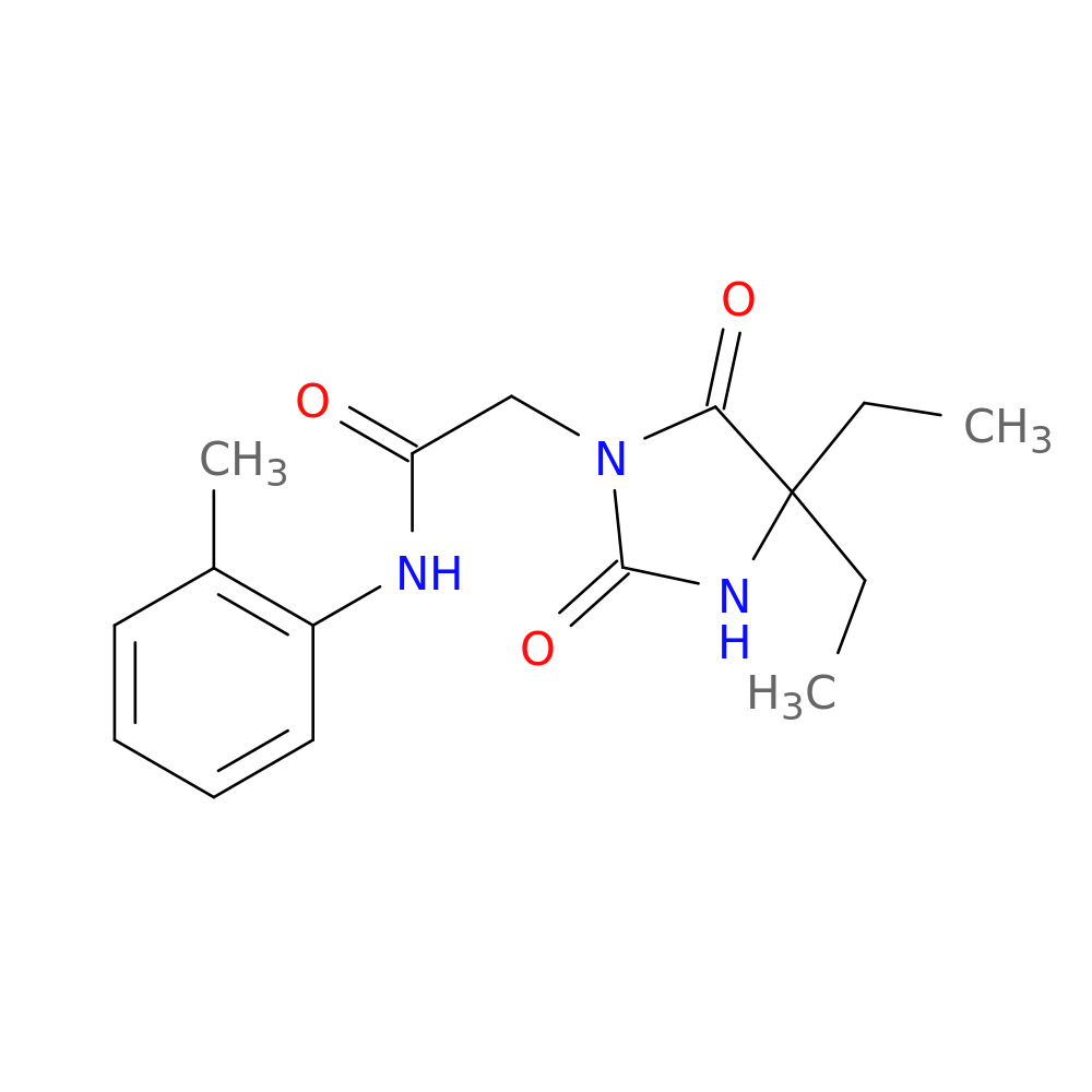 2-(4,4-diethyl-2,5-dioxoimidazolidin-1-yl)-N-(2-methylphenyl)acetamide