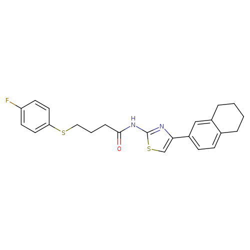 4-[(4-fluorophenyl)sulfanyl]-N-[4-(5,6,7,8-tetrahydronaphthalen-2-yl)-1,3-thiazol-2-yl]butanamide