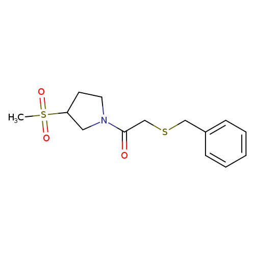 2-(benzylsulfanyl)-1-(3-methanesulfonylpyrrolidin-1-yl)ethan-1-one