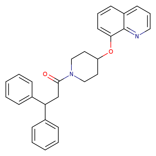 3,3-diphenyl-1-[4-(quinolin-8-yloxy)piperidin-1-yl]propan-1-one
