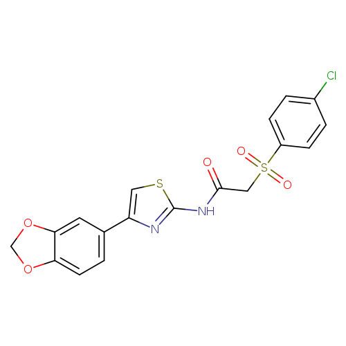 N-[4-(2H-1,3-benzodioxol-5-yl)-1,3-thiazol-2-yl]-2-(4-chlorobenzenesulfonyl)acetamide