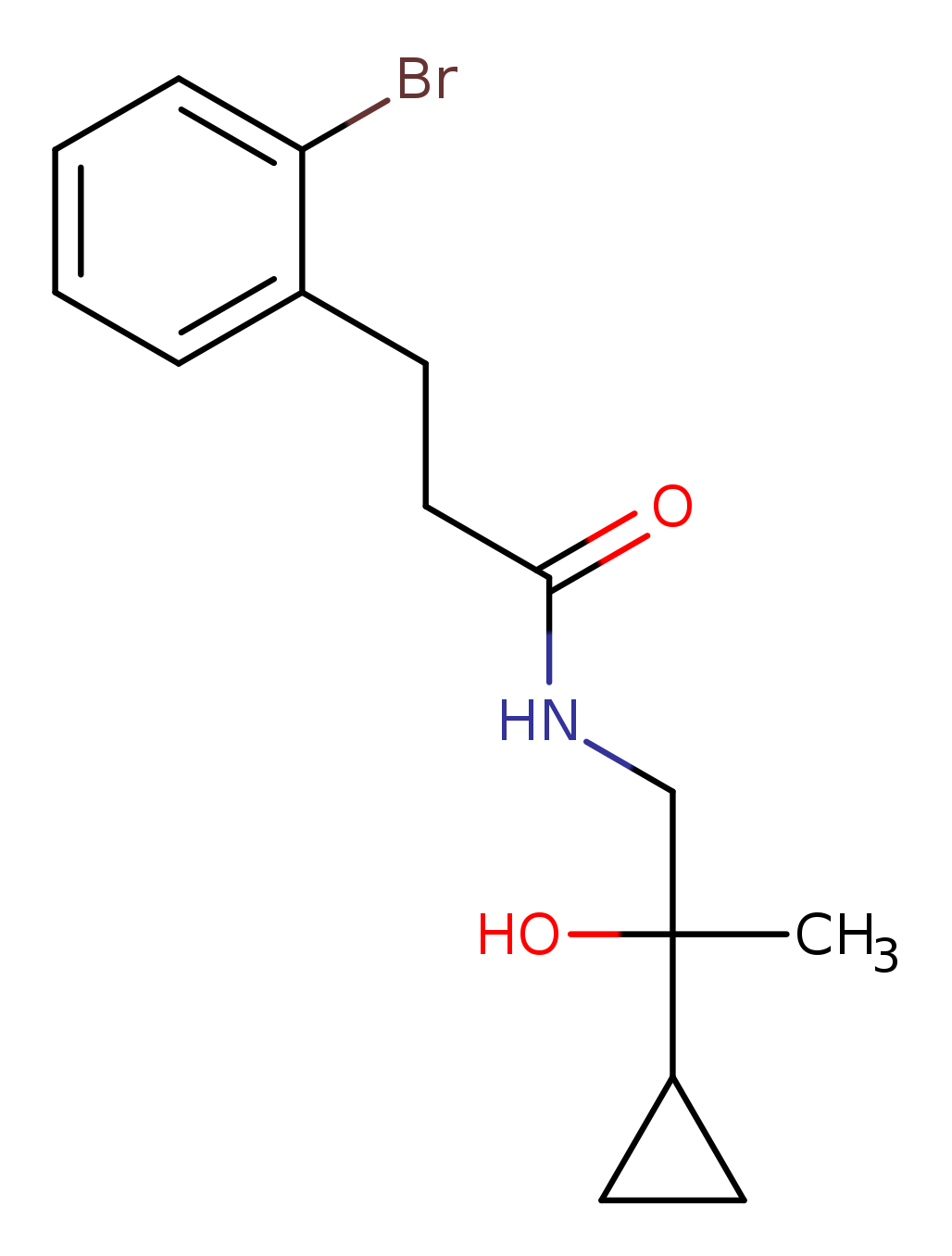 3-(2-bromophenyl)-N-(2-cyclopropyl-2-hydroxypropyl)propanamide