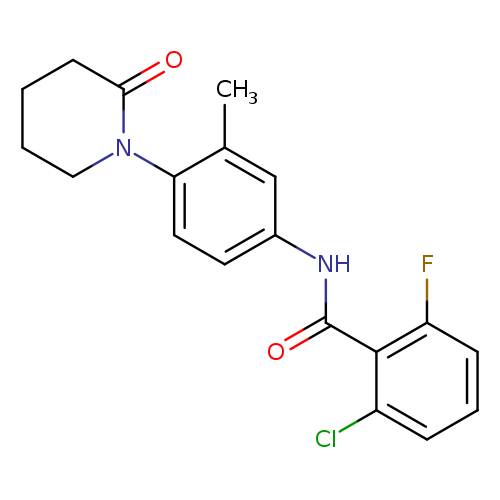 2-chloro-6-fluoro-N-[3-methyl-4-(2-oxopiperidin-1-yl)phenyl]benzamide