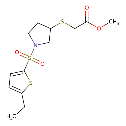 methyl 2-({1-[(5-ethylthiophen-2-yl)sulfonyl]pyrrolidin-3-yl}sulfanyl)acetate