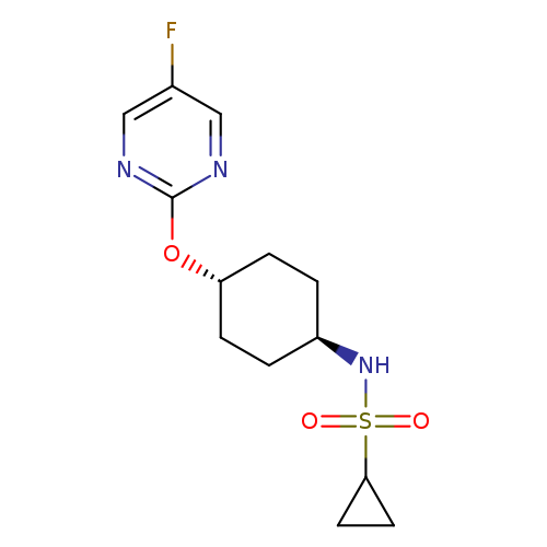 N-[(1r,4r)-4-[(5-fluoropyrimidin-2-yl)oxy]cyclohexyl]cyclopropanesulfonamide