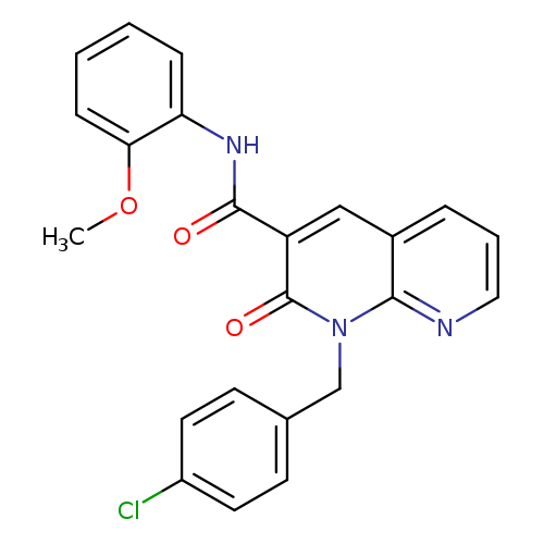 1-[(4-chlorophenyl)methyl]-N-(2-methoxyphenyl)-2-oxo-1,2-dihydro-1,8-naphthyridine-3-carboxamide