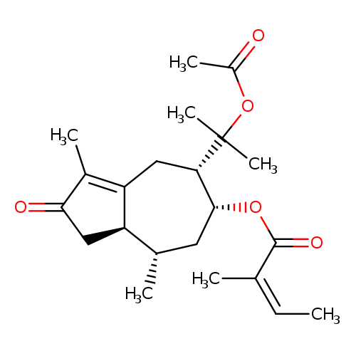 2-Butenoic acid, 2-methyl-, (5S,6R,8S,8aR)-5-[1-(acetyloxy)-1-methylethyl]-1,2,4,5,6,7,8,8a-octahydro-3,8-dimethyl-2-oxo-6-azulenyl ester, (2Z)-