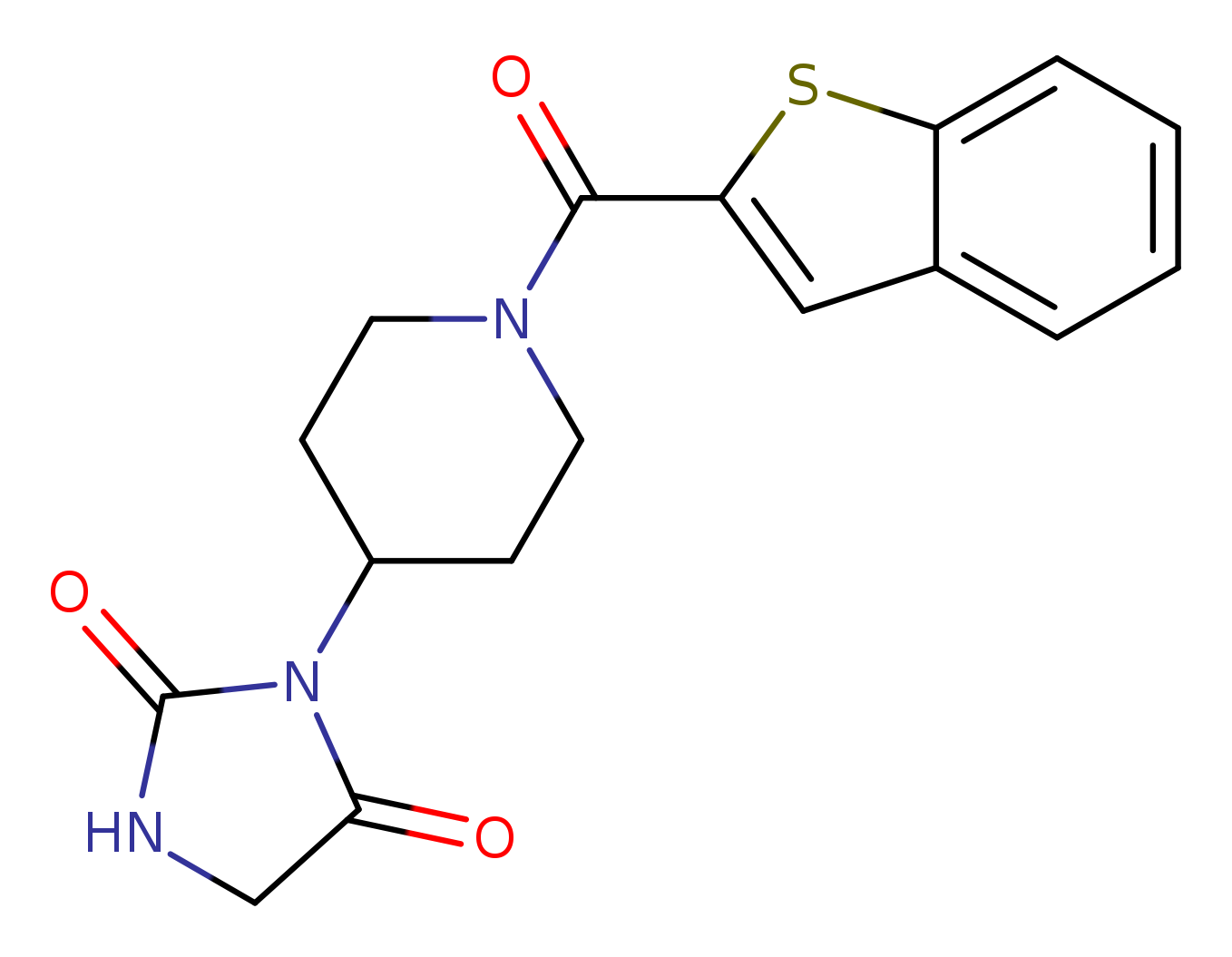 3-[1-(1-benzothiophene-2-carbonyl)piperidin-4-yl]imidazolidine-2,4-dione