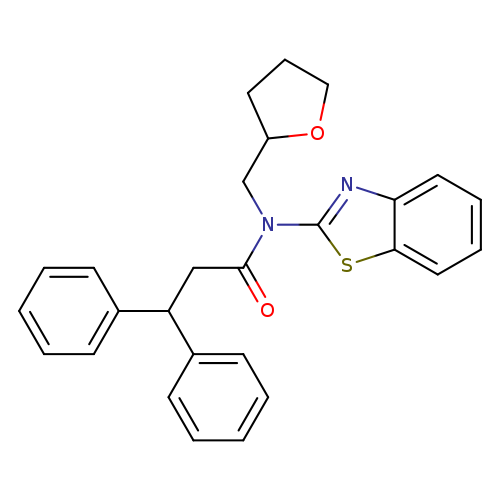 N-(1,3-benzothiazol-2-yl)-N-[(oxolan-2-yl)methyl]-3,3-diphenylpropanamide