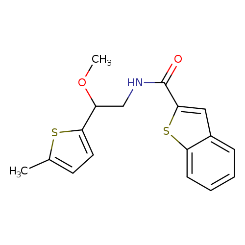 N-[2-methoxy-2-(5-methylthiophen-2-yl)ethyl]-1-benzothiophene-2-carboxamide