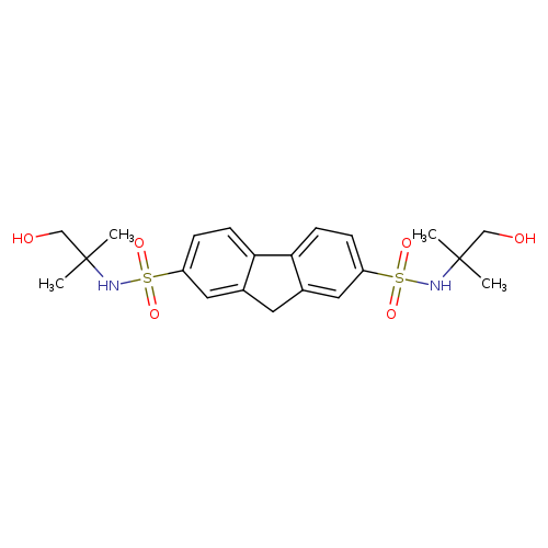 N2,N7-bis(1-hydroxy-2-methylpropan-2-yl)-9H-fluorene-2,7-disulfonamide