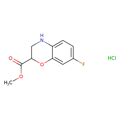 methyl 7-fluoro-3,4-dihydro-2H-1,4-benzoxazine-2-carboxylate hydrochloride