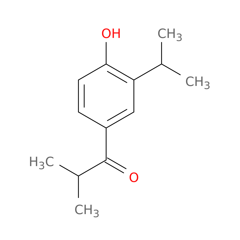 1-[4-hydroxy-3-(propan-2-yl)phenyl]-2-methylpropan-1-one