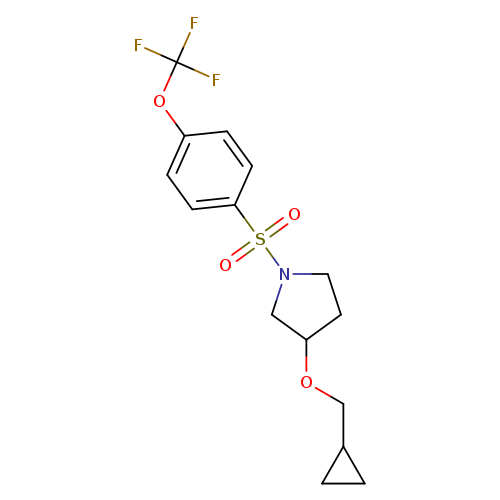 3-(cyclopropylmethoxy)-1-[4-(trifluoromethoxy)benzenesulfonyl]pyrrolidine