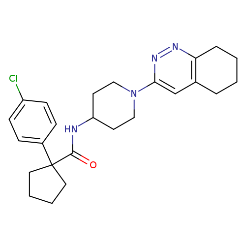 1-(4-chlorophenyl)-N-[1-(5,6,7,8-tetrahydrocinnolin-3-yl)piperidin-4-yl]cyclopentane-1-carboxamide