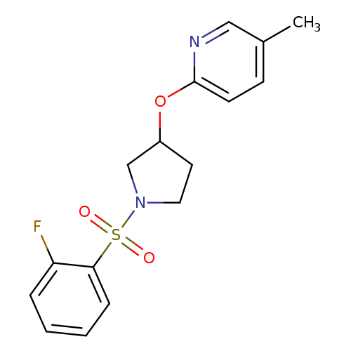 2-{[1-(2-fluorobenzenesulfonyl)pyrrolidin-3-yl]oxy}-5-methylpyridine